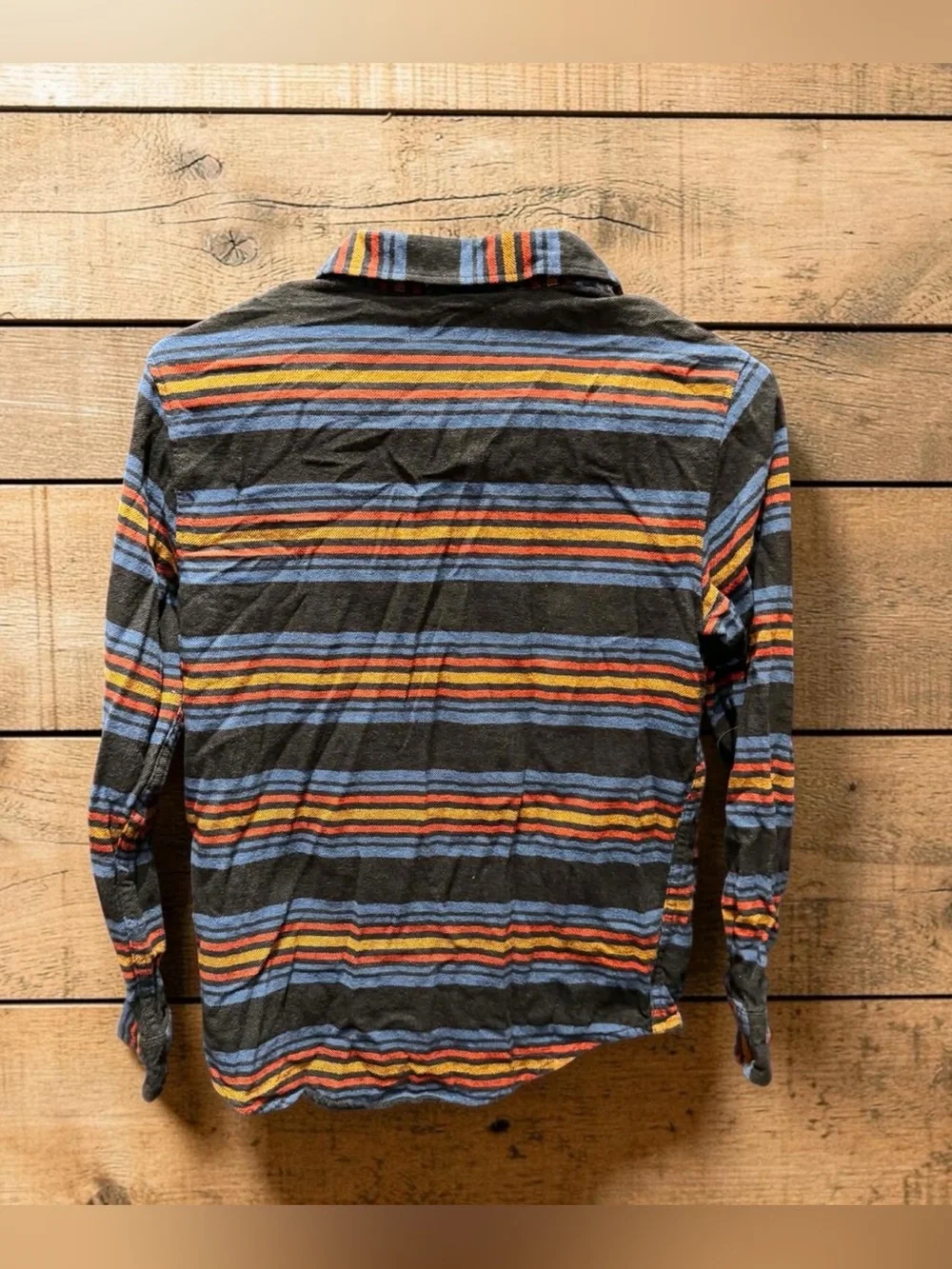 Old Navy Boys Gray Striped Button-Down Shirt boys XL no stains or wear